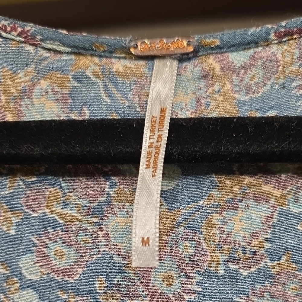 Free People Green and Purple Floral Mini Dress - Picture 2 of 13
